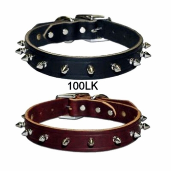 Spiked Latigo Leather Collars