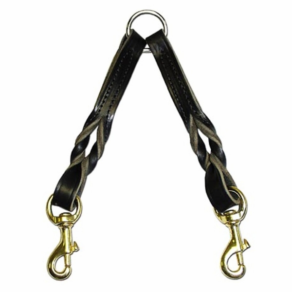 Twist Leather 2 Dog Couplet