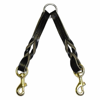 Twist Leather 2 Dog Couplet