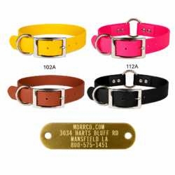 Zeta 3/4 in wide Dog Collars with ID Plate