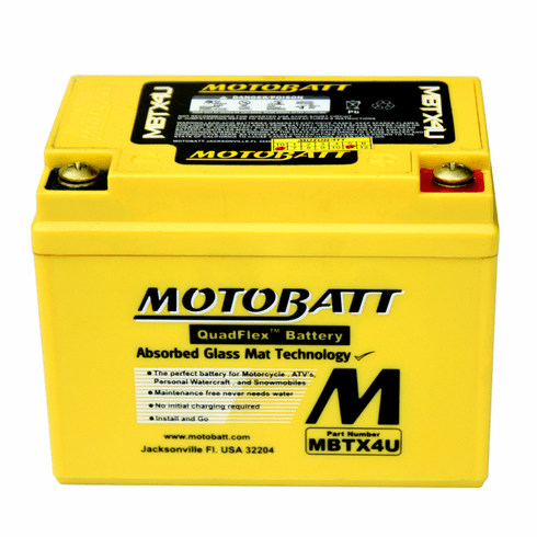 YTX4LBS, YTZ5S, YT4LBS, YB4LA, YB4LB Motobatt Replacement Battery