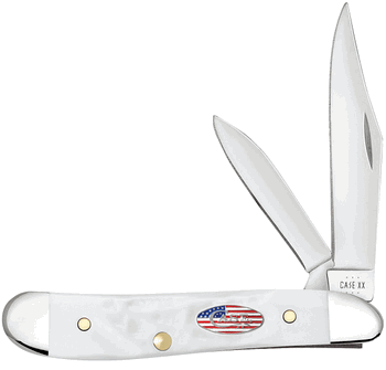 Jigged Rough White Synthetic with Stars & Stripes Shield