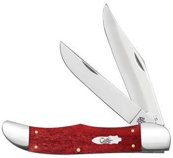 Smooth Red Bone Folding Hunter With Sheath