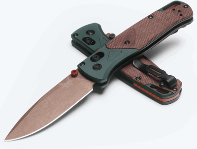Bugout Taiga Green with Brown Canvas Micarta