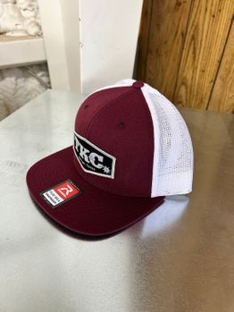 TKC Maroon & White Flat Bill TKC Maroon & White Flat Bill