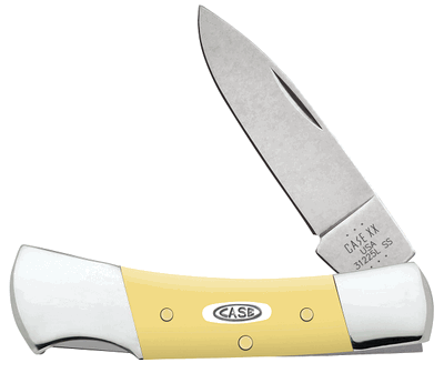 Yellow SS Lockback <b> Currently on Backorder </b>