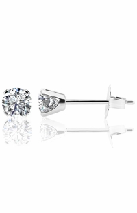 1.5 TCW Diamond Stud Solid 14k White Gold Earrings 3PE150W