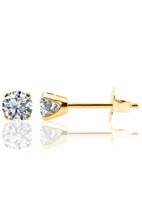 1.5 TCW Diamond Stud Yellow Gold Earrings 3PE150Y