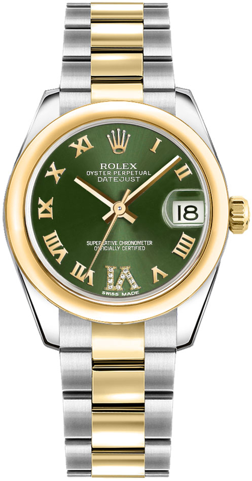 178243 Rolex Datejust 31 Green Dial Oyster Bracelet Women's Watch