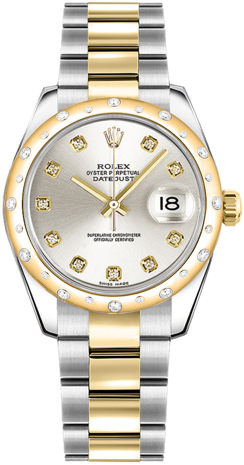 【お気に入り】 Datejust Rolex 178343 31 Bracelet Oyster Diamond Silver テープ・マスキングテープ