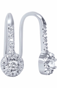 .25 TCW Diamond White Gold Earrings 3SE25W