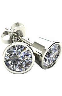 .50 TCW Diamond Stud White Gold Earrings 3BE50WG