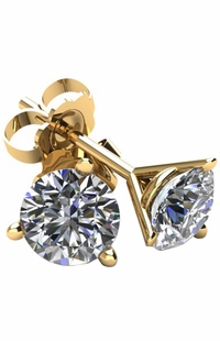 .50 TCW Diamond Stud Yellow Gold Earrings 3ME50YG
