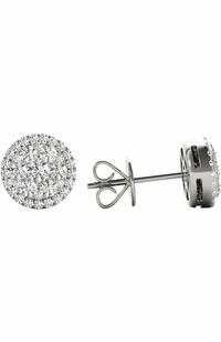 .66 TCW White Gold Diamond Halo Pave Earrings E20233W