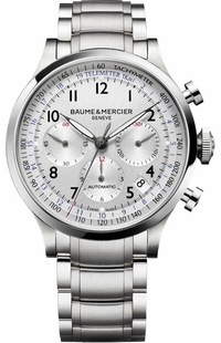 Baume & Mercier Capeland Chronograph Silver Dial Men's Watch 10064