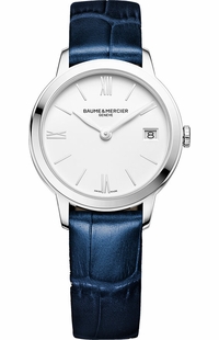 Baume & Mercier Classima 31mm Steel & Blue Strap Women's Watch 10353