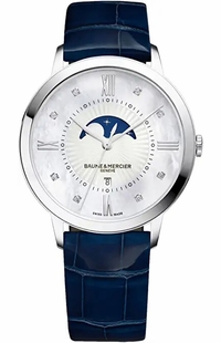 Baume & Mercier Classima Mother of Pearl Blue Leather Women's Watch 10226