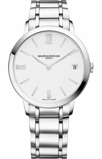 Baume & Mercier Classima White Dial 36.5mm Steel Women's Watch 10356