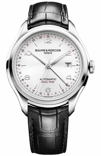 Baume & Mercier Clifton GMT Silver Dial Men's Watch 10112