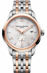 Baume & Mercier Clifton Steel & 18k Rose Gold Men's Watch 10140