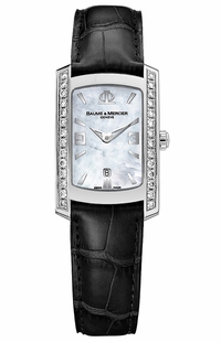 Baume & Mercier Hampton Milleis Black Strap Ladies Diamond Watch 8683