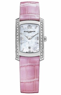 Baume & Mercier Hampton Milleis Pink Strap Women's Quartz Watch 8683