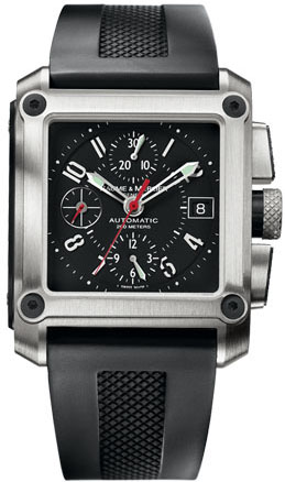 BAUME & MERCIER スクエア腕時計 8826 Baume & Mercier Hampton Square Automatic Chronograph Mens XXL