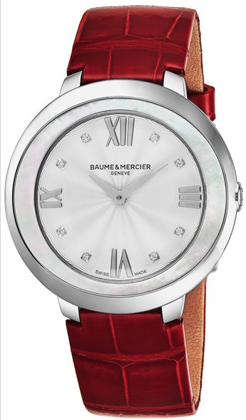 Baume et Mercier Promesse Red Strap Watch 10262