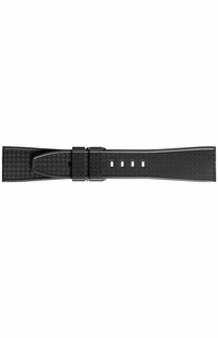 Bell & Ross 22mm Inlet Black Woven Rubber OEM Watch Strap B-P-027