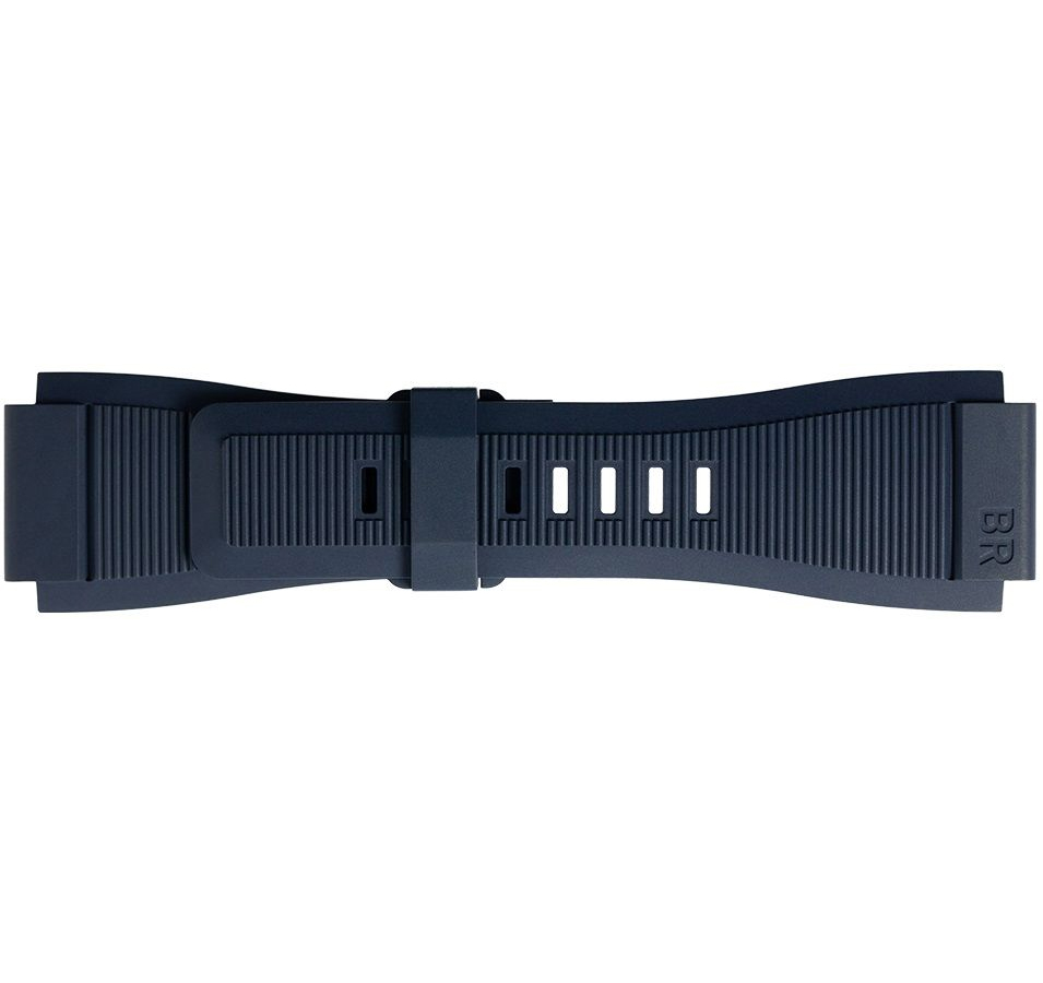 BP034 Bell & Ross 24mm Blue Rubber Strap with Grooved Pattern on Sale