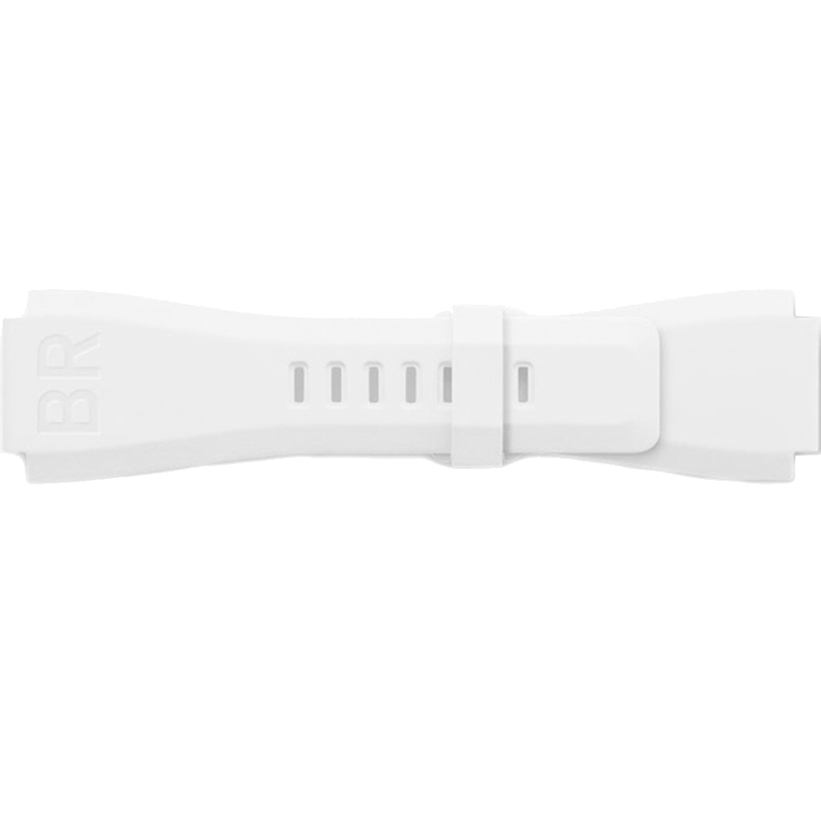 Bell & Ross　BR01,BR03用 ラバーベルト　24mm　ホワイト B-P-019 Bell & Ross White Rubber Strap on Sale