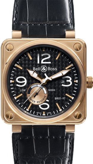 BR0197-PINKGOLD Bell & Ross Aviation Reserve De Marche Mens