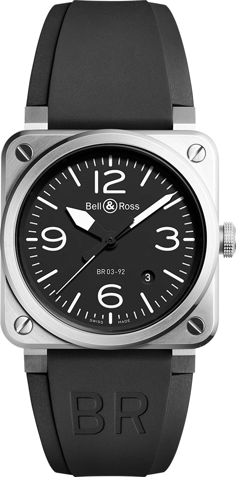 New Authentic Bell & Ross Aviation BR0392-BLC-ST Men's Watch For