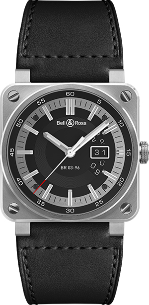 BR0396-SI-ST Bell & Ross Aviation Mens 42mm Automatic Watch