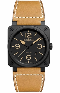 Bell & Ross Aviation Instruments Black Ceramic Men's Watch BR0392-HERITAGE-CE
