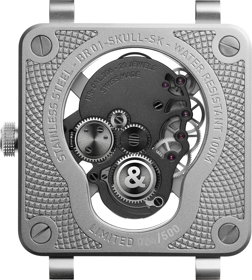 BR01-SKULL-SK-FLD Bell & Ross Skull Full Diamond Men's Watch