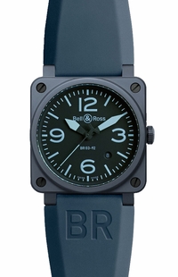 Bell & Ross Aviation Instruments BR0392-CERAM-BLUE