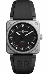 Bell & Ross Aviation Instruments BR0392-HOR-BLC/SRB