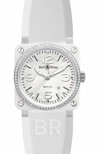 Bell & Ross Aviation Instruments BR0392-WH-C-D/SRB