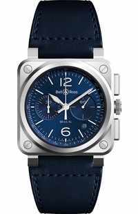 Bell & Ross Aviation Instruments BR0394-BLU-ST/SCA