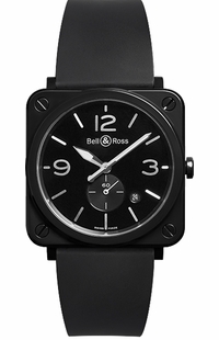 Bell & Ross Aviation Instruments BRS-BL-CERAMIC/SRB
