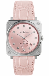 Bell & Ross Aviation Instruments Pink Dial Women's Watch BRS-PK-ST-DIA/SCR NOVAROSA