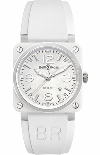 Bell & Ross Aviation Instruments White Ceramic Women's Watch BR0392-WH-C