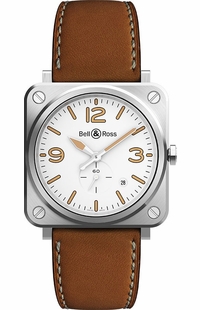Bell & Ross Aviation Instruments White Dial Men's Watch BRS-WHERI-ST-SCA
