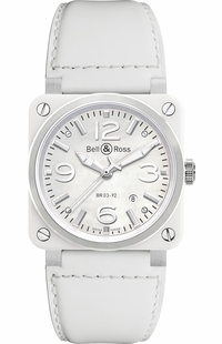 Bell & Ross Aviation Instruments Women's Automatic Watch BR0392-WH-C/SCA