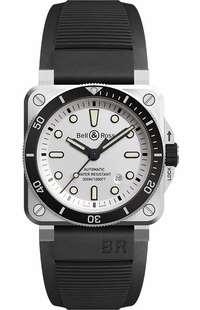 Bell & Ross Diver White Dial Men's Watch BR0392-D-WH-ST/SRB