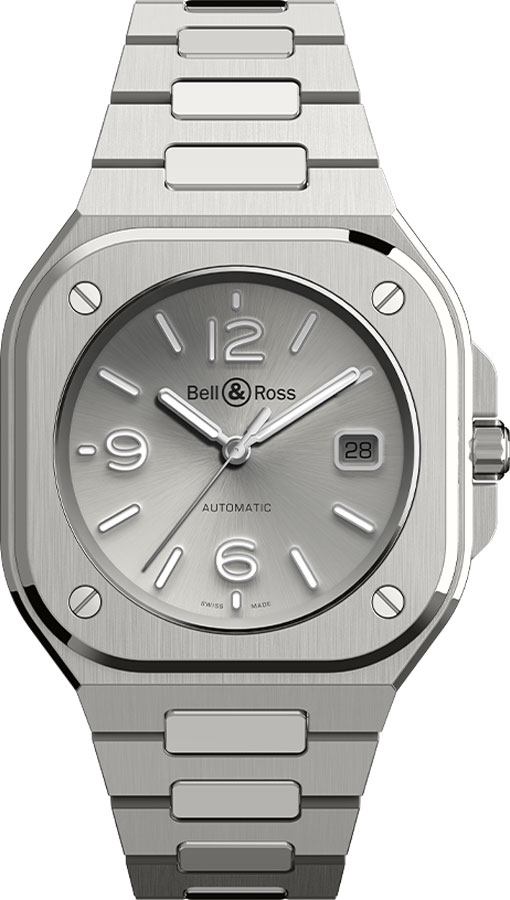 Bell & Ross Grey Steel Mens Watch BR05A-GR-ST/SST