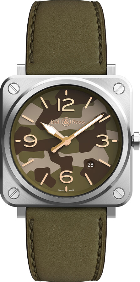Bell & Ross Instruments Green Camo Men's Watch BRS-CK-ST/SCA