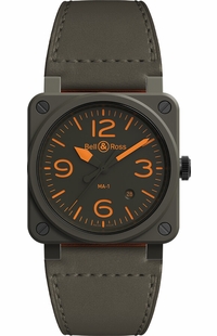 Bell & Ross Instruments Men's Pilot Watch BR0392-KAO-CE/SCA