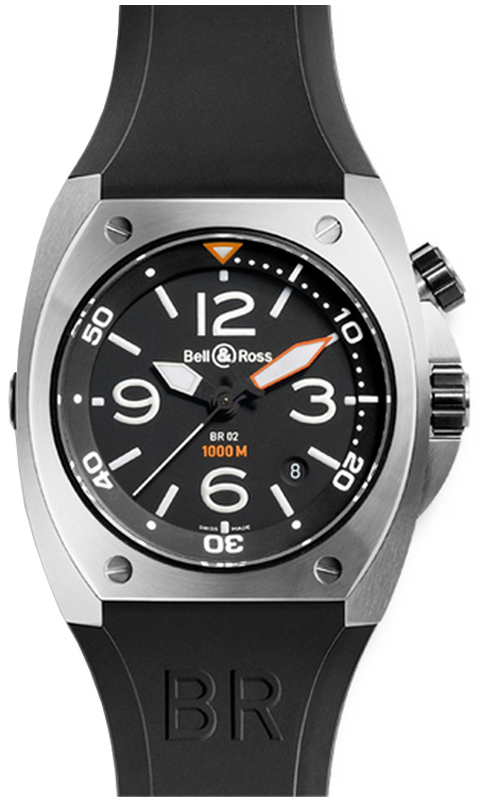 Bell & Ross BR 02 ブラックダイバーズウォッチ BR 02-92 PHANTOM